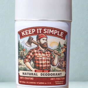 Keep It Simple Body Care Sandalwood Cedarwood natural men's deodorant and anti-chafing stick 2.6 oz for wholesale and bulk orders