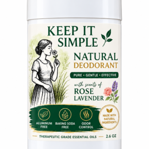 Keep It Simple Body Care Lavender Rose natural deodorant 2.6 oz, aluminum free and baking soda free, available for wholesale and bulk orders